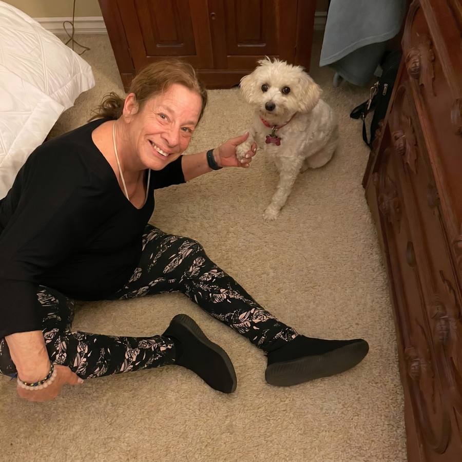 Pam Lafferman holding Zee the cat
